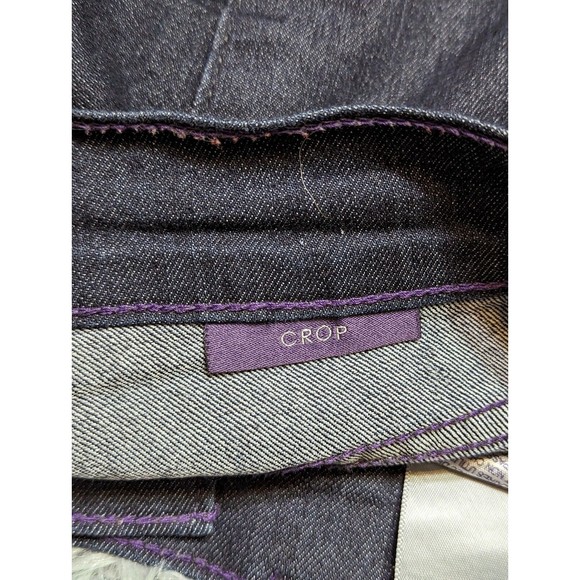 NYDJ Jeans Womens Size‎ 4 Cropped Midrise Capri Blue Denim Crop Dark Wash USA - Picture 11 of 13